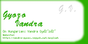 gyozo vandra business card